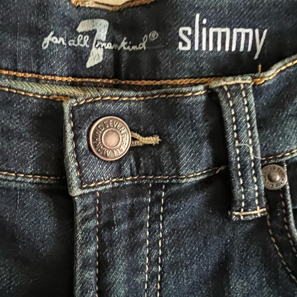 7 For All Mankind Girl’s Slimmy Size 12 Jeans - Picture 4 of 8